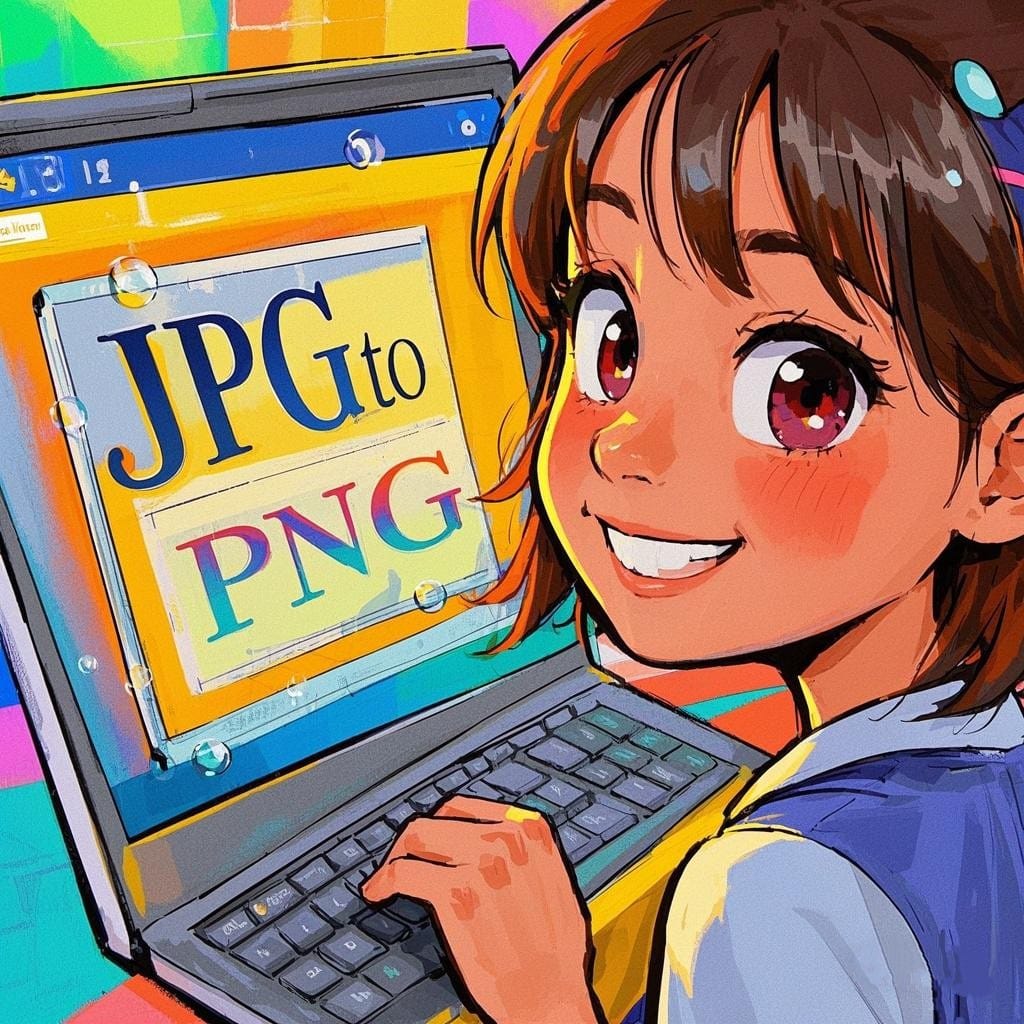 Convert JPG pictures to PNG format